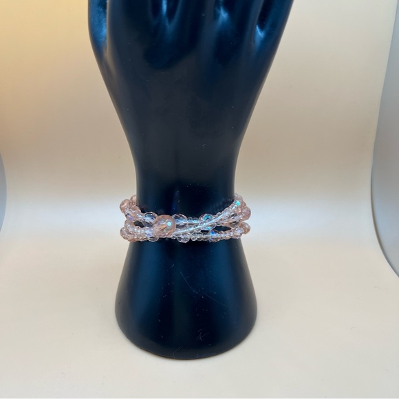 Good pre owned elastic pink beads bracelet - Picture 1 of 5